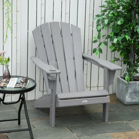 Rootz Garden Chair - Adirondack Chair - Outdoor Armchair - Ergonomic Design - Weatherproof HDPE - 75cm x 87cm x 90cm
