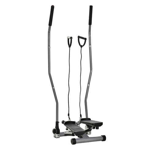 Rootz Stepper with Handles & Extensors - Fitness Equipment - Steel Construction - LCD Display - 54cm x 40cm x 135cm