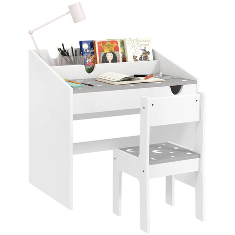Rootz Children's Desk & Chair Set - Kids Table - Kids Chair - Stimulates Creativity - 69cm x 50cm x 75cm