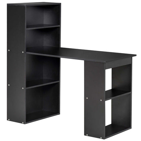 Rootz Computer Desk with Bookshelf - Office Desk - Workspace Desk - Multi Storage - 120L x 55W x 120H cm