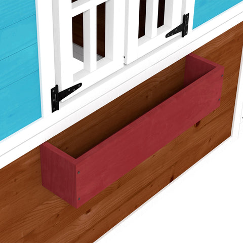 Rootz Children's Wooden Playhouse - Outdoor Garden Play House - Kids Play Hut - Safe & Weatherproof - 114cm x 126.4cm x 135cm