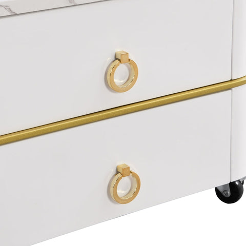 Rootz 2 Piece Coffee Table Set - Nesting Table - Side Tables - Luxurious Design - 60x60x45cm & 50x50x34cm