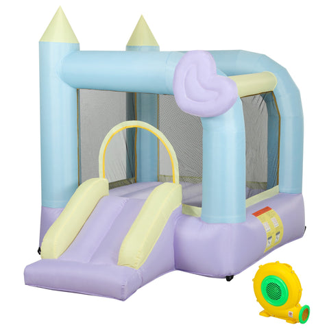 Rootz Bouncy Castle with Slides - Inflatable Playhouse - Oxford Fabric Playground - Quick Inflation - 250cm x 165cm x 200cm