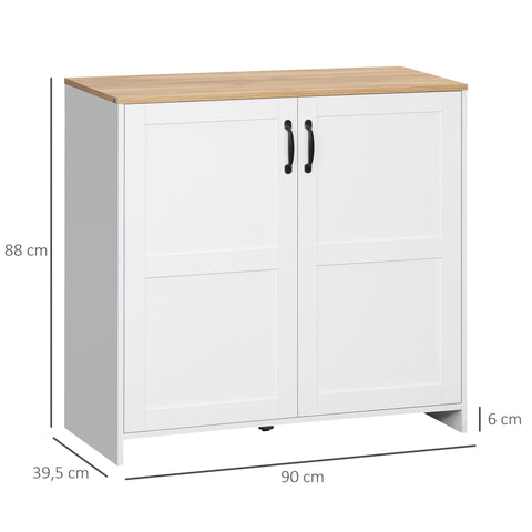 Rootz Storage Cabinet Buffet - Sideboard - Kitchen Cabinet - Adjustable Shelves - 90 x 39.5 x 88 cm