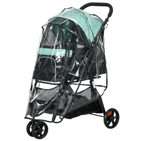 Rootz Pet Buggy Dog Stroller - Foldable Pet Carriage - Dog Pram - Rain Protection - Easy Travel - 80.5L x 51.5W x 100H cm