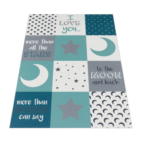 Kids Motivational Quote Rug – Soft, Durable, Washable – Playroom & Nursery Decor