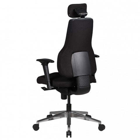 Rootz Executive Chair - Office Chair - Swivel Chair - Trapezoidal Backrest - Adjustable Armrests - 3-Point Synchronous Mechanism - Height-Adjustable Headrest - 100% Polyester Fabric - 63cm x 47cm x 118-149cm