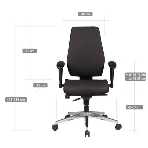 Rootz Office Chair - Swivel Chair - Height Adjustable - Ergonomic Lumbar Support - Comfortable Padding - Adjustable Armrests - 101cm-119cm x 63cm x 47cm