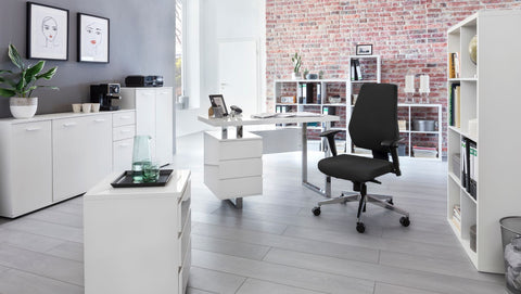 Rootz Office Chair - Swivel Chair - Height Adjustable - Ergonomic Lumbar Support - Comfortable Padding - Adjustable Armrests - 101cm-119cm x 63cm x 47cm