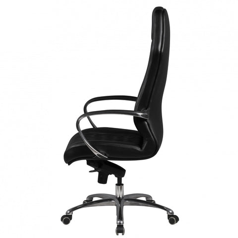 Rootz Executive Chair - Office Chair - Genuine Leather - Aluminum Armrests - Ergonomic Design - Breathable - 126cm x 70cm x 70cm