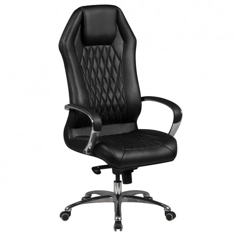 Rootz Executive Chair - Office Chair - Genuine Leather - Aluminum Armrests - Ergonomic Design - Breathable - 126cm x 70cm x 70cm
