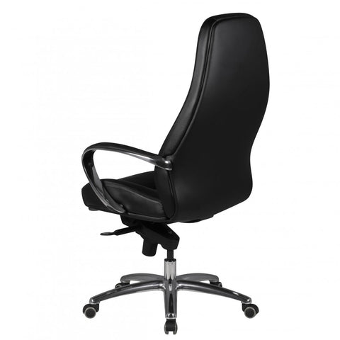 Rootz Executive Chair - Genuine Leather - Diamond Design - Aluminum Base - Ergonomic Controls - Lumbar Support - 120kg Load Capacity - 120-130cm x 68cm x 50cm