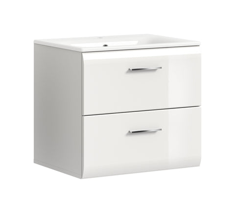 Rootz Washbasin with Sink - Vanity Unit - Bathroom Cabinet - Optimal Storage - 60x55x46 cm