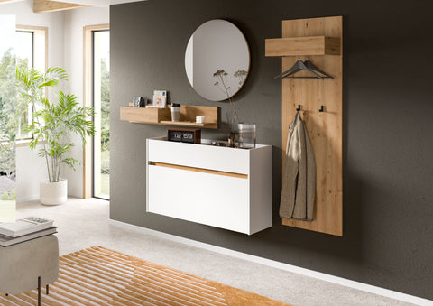 Rootz Hanging Shelf - Wall Shelf - Storage Organizer - Eco-Friendly - 19x110x16 cm - Artisan Brown Imitation