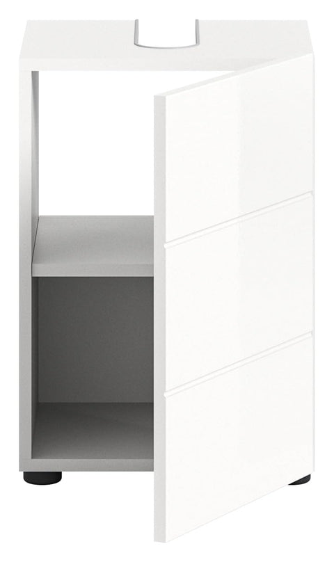 Rootz Vira Bathroom Furniture - Washbasin Cabinet - High-Gloss - Modern Design - 38cm x 56cm x 34cm