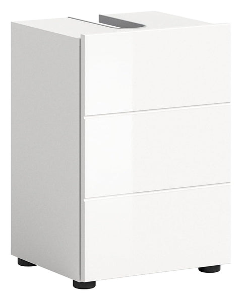 Rootz Vira Bathroom Furniture - Washbasin Cabinet - High-Gloss - Modern Design - 38cm x 56cm x 34cm