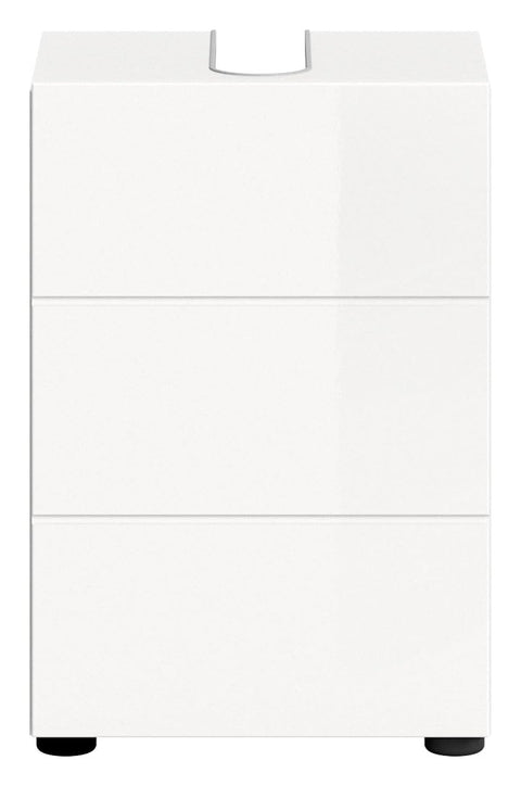 Rootz Vira Bathroom Furniture - Washbasin Cabinet - High-Gloss - Modern Design - 38cm x 56cm x 34cm