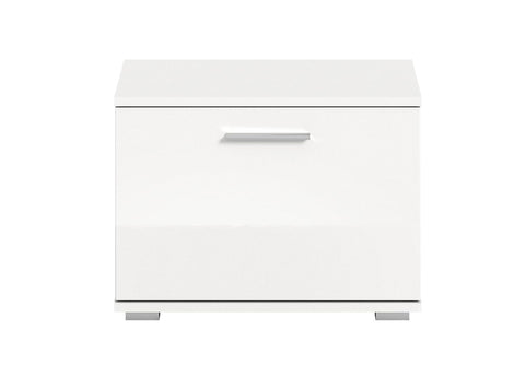 Rootz Wardrobe - Prego Bench - White Glossy - Modular Storage - Sustainable - 55cm x 40cm x 37cm