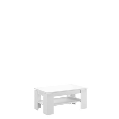 Rootz Titan Coffee Table - Wood Material - White Replica - Systematic Living - 100cm x 45cm x 60cm - FSC Certified, Sustainable Production