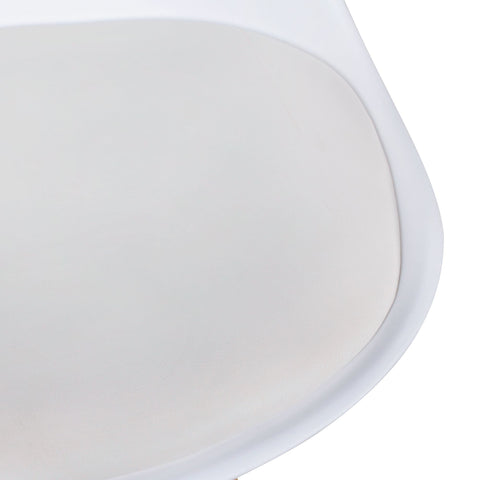 Rootz 2 Piece Set Dining Room Chairs - Kitchen Chairs - Modern Chairs - Elegant Fabric Cover - 49cm x 87cm x 52cm - White - Felt Gliders - Lush Padding - Secure Stand