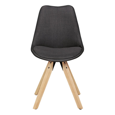 Rootz 2 Piece Set Dining Chairs - Kitchen Chairs - Modern Chairs - Fabric Cover - 49cm x 87cm x 52cm - Elegant Design - Comfortable Padding - Durable Wood Legs