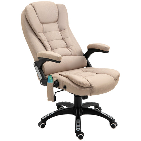 Rootz Massage Chair with Heat Function - Ergonomic Desk Chair - Height Adjustable - Promotes Blood Circulation - 68L x 72W x 110-120H cm - Brown