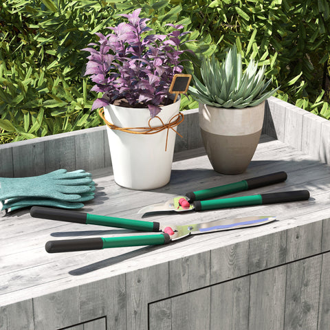 Rootz Garden Scissors Set - Pruning Shears - Gardening Tools - Non-Stick Coated Blades - 40cm Knife Length - 51cm x 17cm x 4.5cm