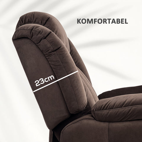 Rootz Stand-Up Recliner Chair - Massage Chair - Lumbar Heating - Velvet Comfort - 88W x 95D x 106H cm