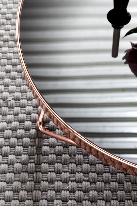 Rootz Retro Coffee Table - Filigree Table Legs - Charming Color Scheme - 40cm x 82cm - Black Glass Top - Copper Frame - Max. 10kg Load Capacity