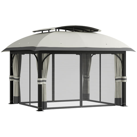 Rootz Garden Pavilion - Gazebo - Outdoor Tent - UV20+ Protection - 3.95m x 3.3m x 2.94m