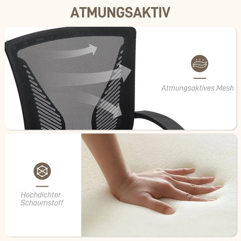 Rootz Ergonomic Office Chair - Mesh Desk Chair - Adjustable Office Seat - Comfort & Durability - 62cm x 60cm x 92-102cm