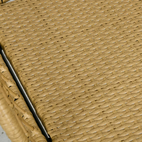 Rootz Garden Furniture - Seat Cushions - Lounge Set - Outdoor Seating Group - Boho Style - 5-piece Set - PE Rattan-polyester - Cream - Natural - Black - 145 X 70 X 78 Cm