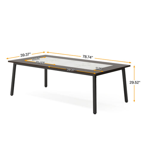 Rootz Spacious Dining Table - Modern Dining Table - Elegant Dining Table - Comfortably Seats 8-10 - 200 cm W x 100 cm D x 75 cm H