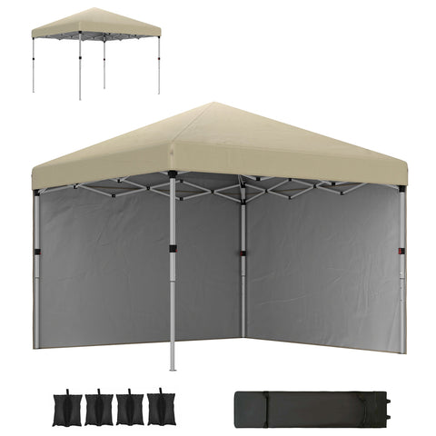 Rootz Garden Pavilion Pop-Up Tent - Foldable Canopy - Outdoor Shade - UV30+ Protection - 297cm x 297cm x 288cm