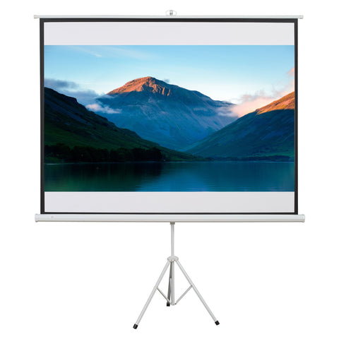 Rootz Projection Screen - Cinema Screen - Presentation Display - Adjustable Height - 203cm x 152cm