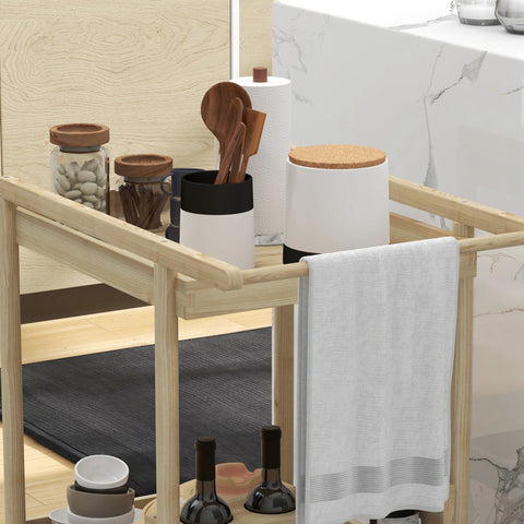 Rootz Garden Serving Trolley - Bar Cart - Outdoor Cart - Mobility & Storage - 78cm x 58.5cm x 75cm