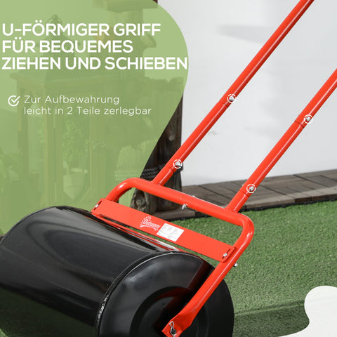 Rootz Handy Lawn Roller - Practical Grass Roller - Garden Roller - Flexible Steel - Rust-Resistant - 58lx32.5bx113h cm