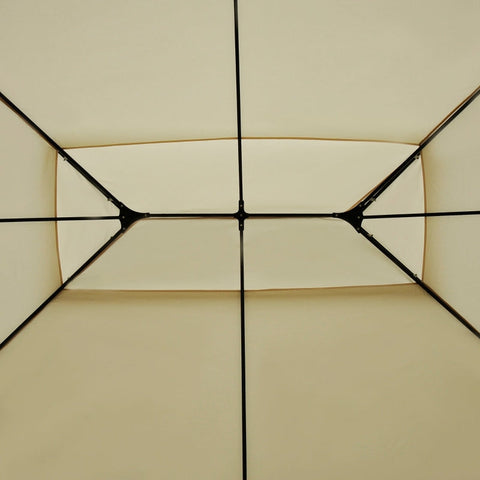 Rootz 3x4m Garden Pavilion with 6 Side Panels - Party Tent - Marquee - Water-Repellent Double Roof - Robust Steel Frame - 300cm x 400cm x 280cm