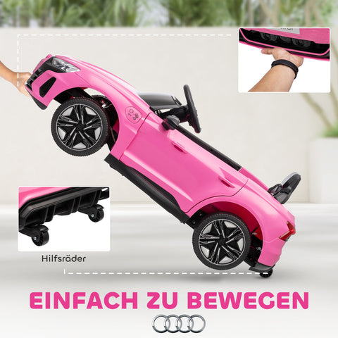 Rootz Children's Electric Car - Kids Ride-On - Battery-Powered Vehicle - Remote Control - Safe Seat Belt - 103cm x 58cm x 41cm - Pink