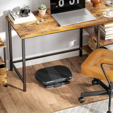 Rootz Footrest Under Desk - Height Adjustable - Tilting 0-30° - Massage Function - 45cm x 34cm x 10-16.5cm