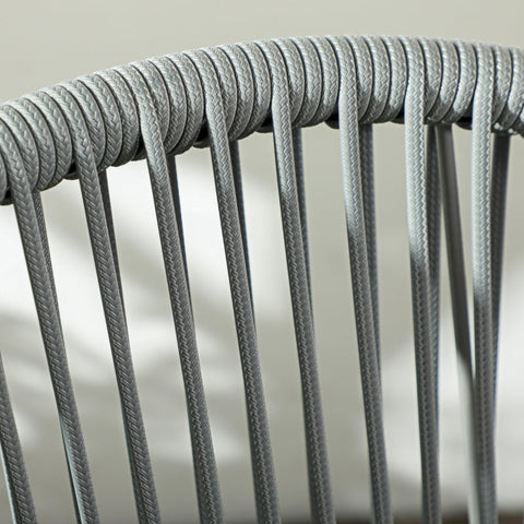 Rootz Garden Furniture Set - Patio Chairs - Outdoor Seating - Weatherproof - Comfortable Cushions - Elegant Design - 58cm x 62cm x 78cm (Chairs), Ø 48cm x 46cm (Table)