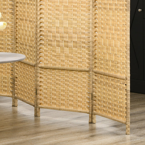Rootz 4 Panel Paravent - Room Divider - Privacy Screen - No Assembly Needed - 180 x 1.7 x 180 cm Pine Wood