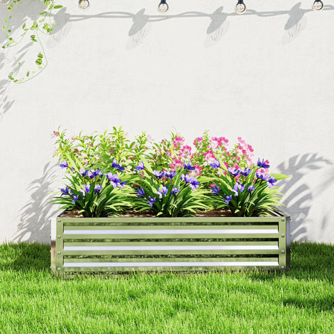 Rootz Garden Bed Planting Box - Planter - Raised Garden - Durable Steel - 120cm x 120cm x 30cm