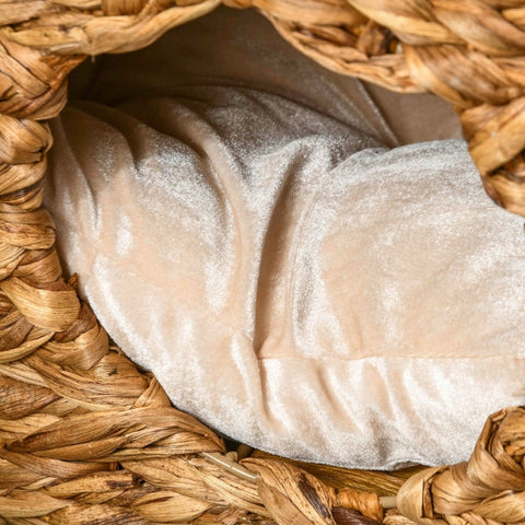 Rootz Cat Tower - Cat Scratching Post - Cat Condo - Water Hyacinth - Multi-level - Washable Cushions - 40cm x 31cm x 76cm