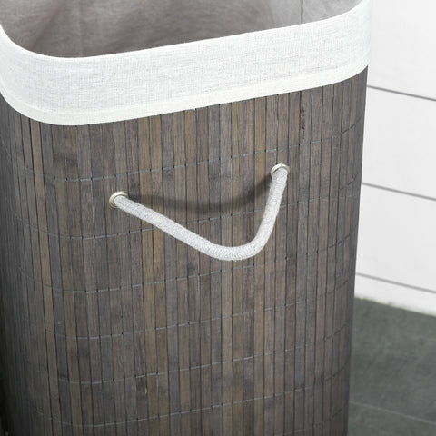 Rootz Laundry Basket with Handles - Washable Laundry Bag - Rattan Hamper - Durable & Water-resistant - 43l x 32b x 61h cm