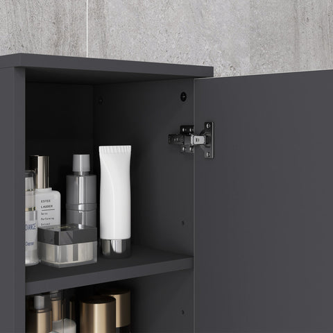 Rootz Bathroom Cabinet - Storage Cupboard - Adjustable Shelving - Chipboard Build - Grey - 183cm Height