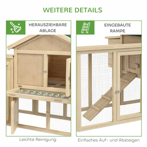 Rootz Chicken Coop – Poultry House – Hen Habitat – Secure & Ventilated – 204cm x 85cm x 93cm