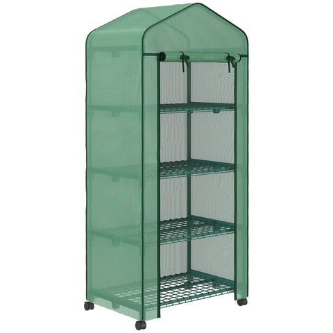 Rootz Foil Greenhouse - Mini Greenhouse - Plant House - Cold Frame - Weatherproof - 69 x 50 x 165 cm