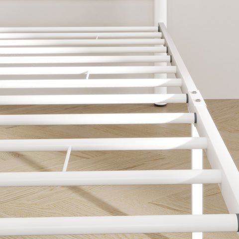 Rootz Bed Frame - Single Bed - High Headboard Bed - Storage Space - Steel Frame - 96L x 208W x 88H cm