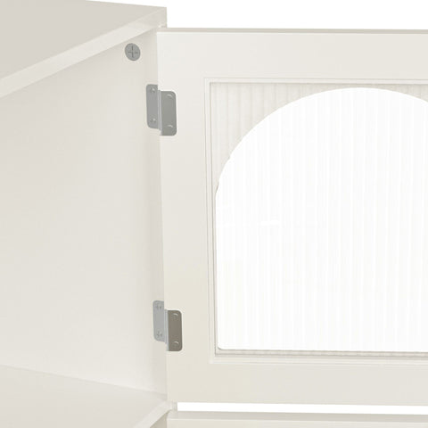 Rootz Modern Sideboard Cabinet - Dining Room Storage - Piano Key Design - Durable MDF - 120cm x 40cm x 90cm